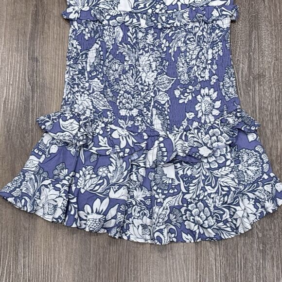 Hello Molly Dress Womens Small US 4 Floral Ruffle Smocked Party Mini NEW - Picture 8 of 14